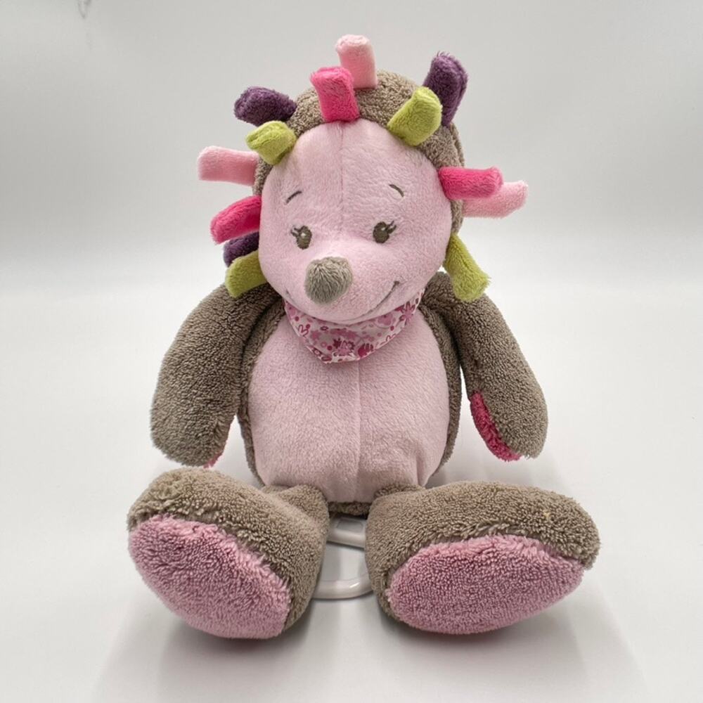 Nattou Manon & Alizee Manon the Hedgehog Musical Crib Toy Plush Hedgehog Pink